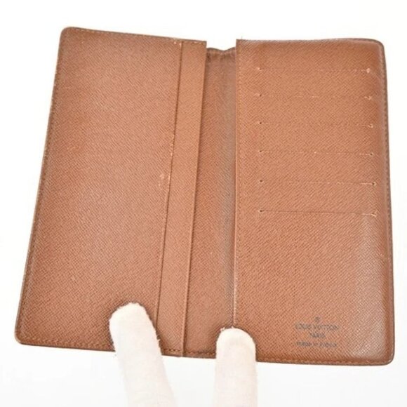 LOUIS VUITTON LV Logo 2 Set Bifold Wallet Monogram Leather Brown 02TA216 - Picture 3 of 9